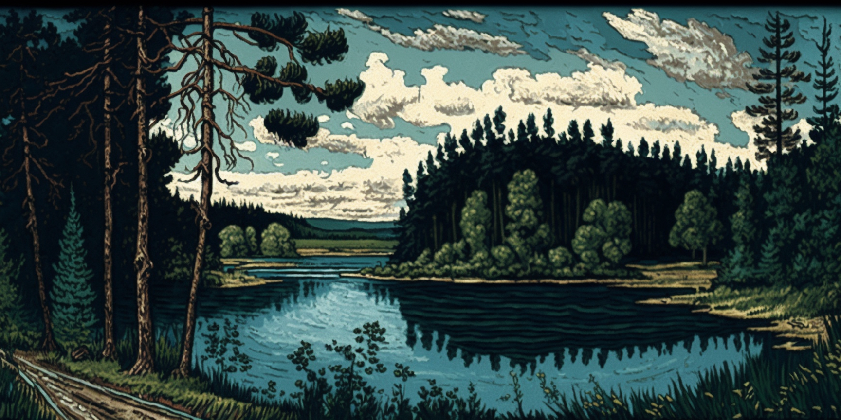 Julianboehm_bavarian_landscape_with_a_smal_lake_forest_and_blue_2089f11c-9e74-4158-b260-6ab454d61674