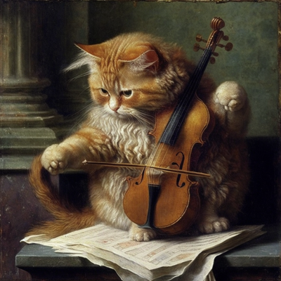 Julianboehm_prombt_cat_playing_Violin_by_Leonardo_da_vinci_ca05a80c-a3ca-400b-b551-651f0c10160b